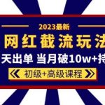 2023网红·同款截流玩法【初级+高级课程】上架当天出单当月破10W+持续爆单