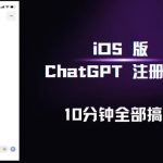 IOS版CHATGPT注册教程，快人一步用上CHATGPT！