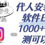 代人安装INS软件日入1000+，适合小白宝妈学生上班族（亲测可行）【揭秘】