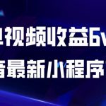 抖音最新小程序变现项目，单视频收益6W＋，小白可做【揭秘】