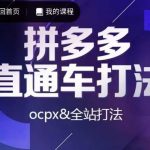 互力·拼多多直通车打法，OCPX&全站打法