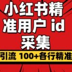 小白都会用的小红书精准用户ID采集器日引流精准粉可达到100+（软件+教程）