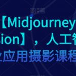AI摄影【MIDJOURNEY+STABLEDIFFUSION】，人工智能商业应用摄影课程