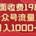 公众号流量主项目，不用AI也能写出10W+，小白也可上手，日入1000+【揭秘】