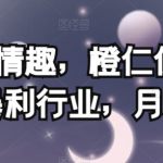 私域情趣，橙仁体验馆，暴利行业，月入2W【揭秘】