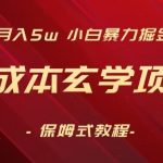 月入5W+，小白暴力掘金，0成本玄学项目，保姆式教学（教程+软件）【揭秘】