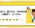 IP切片带货5.0，图文玩法，制作更加简单，流量更大，日入1000+【揭秘】