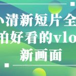 情感小清新短片全能班，教你拍好看的VLOG小清新画面