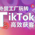 外贸工厂玩转TIKTOK高效获客，多种引流方式与账号定位技巧，拆解爆款短视频打造成功案例