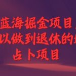 2024蓝海掘金项目，一个可以做到退休的塔罗占卜项目