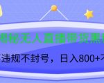 揭秘无人直播带货黑科技，不违规不封号，日入几张