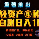 闲鱼轻资产风口四大蓝海项目实操手册，0投资0成本，月入过万，新手可做无需囤货