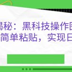 AI掘金揭秘：黑科技操作图文，小白宝妈简单粘贴，实现日入几张