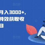 视频号单号月入3000+，利用拍同款特效获取收益，捡钱项目