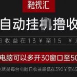 全网独家，全自动观影看广告撸收益项目