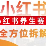 小红书养生赛道全方位玩法拆解，小白可做，轻松月入过w