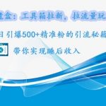 引流魔盒：工具箱拉新，拉流量玩法，单日引爆500+精准粉的引流秘籍