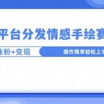 视频号手绘情感语录赛道玩法，快速涨粉+创作者计划收益