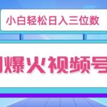 12月视频号爆火赛道，小白无脑操作，也可以轻松日入三位数