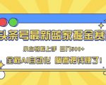 头条小众赛道，AI一键生成，复制粘贴，小白也能日入三位数