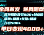 全网首发，简单操作日引500+创业粉，简单+粗暴+长期+精准