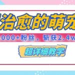 【揭秘】微型治愈的萌宠视频，3000+粉丝，6秒的视频斩获2.4w+赞【附详细教程】