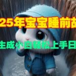 2025年宝宝睡前故事，AI一键生成小白轻松上手日入3张