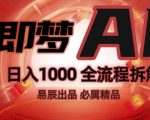 抖音最火的副业玩法拆解!即梦AI抖音副业操作全流程教学!