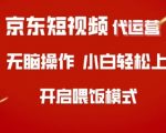 京东短视频代运营，全程喂饭，小白轻松上手【揭秘】