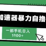 2025新风口，加速器暴力自撸，单机日入1k+【揭秘】