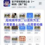 宝子哥头部团队短视频带货，以混剪为主，不需要真人出镜，不需要拍摄【更新】