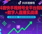 抖音快手视频号全平台剪辑+数字人直播实战课，从零到精通，快速实现短视频变现(更新6月)​