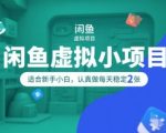 闲鱼虚拟小项目，操作简单，适合新手小白，认真做每天稳定2张