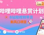 哔哩哔哩悬赏计划，B站短视频带货，7天佣金2807，新风口项目