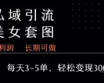 私域卖套图每天3-5单   每单利润99-2张+