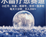 水晶疗愈赛道 小红书 蝴蝶号 抖音 快手都可做  每日轻松十分钟 月入米3W+  抓紧冲