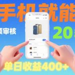 20秒做一单！商品视频审核项目，有手机就可以做，随时随地不限地方不限时间，单日收益4张【揭秘】