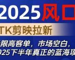 2025风口TK剪映capcut拉新项目，极限高客单，市场空白，2025下半年真正的蓝海项目