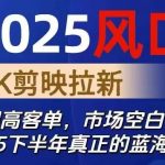 2025风口TK剪映capcut拉新项目，极限高客单，市场空白，2025下半年真正的蓝海项目