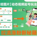 小妙招图片＋动态视频起号玩法教学，拉流涨粉新秘籍