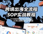 跨境出海全流程全盘托出SOP实战教程，9个月斩获海外千万订单的路径，从0到1搭建标准化出海流程