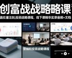 创富战略课，赢在重注时刻，营销和投资战略课程，线下课精华实录音频+文档
