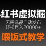 小红书虚拟电商掘金，无需选品，ai笔记半自动发布，轻松月入2w+【揭秘】