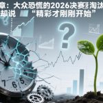 付费文章：大众恐慌的2026决赛淘汰年，为何我却说“精彩才刚刚开始”？