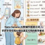 Nano banana AI教辅作图提示词，手把手带你用AI做出真实可用的教学素材