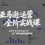 亚马逊运营全阶实战课，从账号安全到选品开发，从广告破冰到品牌构筑（更新2026年2月）
