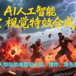 AI人工智能VFX视觉特效合成课程，制作出令人惊叹的电影级火焰、爆炸、角色和环境特效