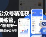 IP公众号精准获客训练营，从0-1搭建好一个能賺钱的IP公众号（更新中）