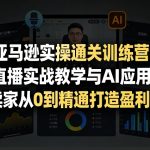 亚马逊实操通关训练营，直播实战教学与AI应用，助卖家从0到精通打造盈利店铺（更新3月）