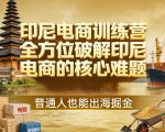 印尼电商训练营，全方位破解印尼电商的核心难题，普通人也能出海掘金